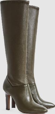 Cresida Leather Knee High Boots