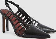 Daphne Leather Slingback Heels