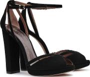 Elvi Womens Block Heel Platform Shoes In Black