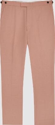 Exquisite Wool Blend Slim Fit Trousers
