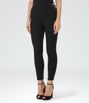 Hedy Black Womens High Rise Cropped Jeans In Black