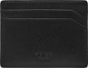 Hellon Shine Mens Leather Card Holder In Black