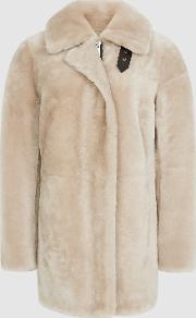 Izzie Mid Length Shearling Coat