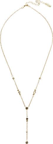 Marina Drop Chain Necklace With Swarovski Crystals In Yellow, Womens