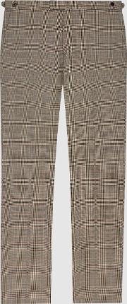 Oscar Slim Fit Checked Trousers