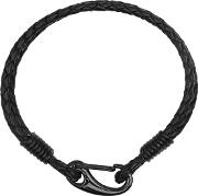 Water Woven Leather Bracelet In  Mens