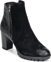 Haut Ankle Boot - Pigskin Collar And Insock Women's Low Ankle Boots In Black