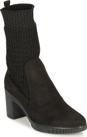 M3729 Suede Calcetin Negro Low Ankle Boots