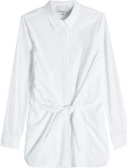 Cotton Shirt With Knot Detail