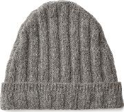 Ribbed Cashmere Beanie 