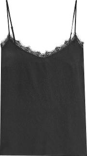Silk Camisole With Lace 