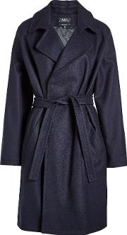 A.p.c. Belted Coat With Wool And Cashmere 
