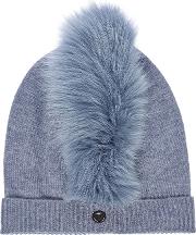 Mo Mohawk Cashmere Hat With Fox Fur