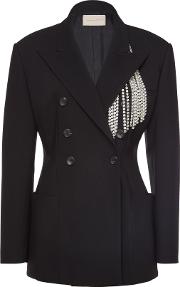 Tailored Jacket With Crystal Embellishment