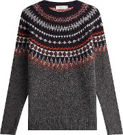 Patterned Knit Pullover 
