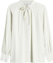 Silk Blouse With Bow