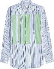 Stripes Cotton Shirt With Inserts