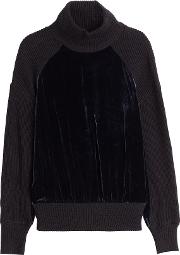 Merino Wool Pullover With Velvet