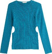 Wool Pullover With Cut Out Sides