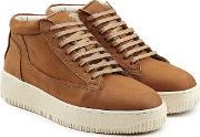 Leather Mid Height Sneakers 