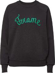 Old School Cotton Sweatshirt With Embroidery