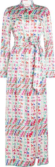 Andina Printed Silk Shirt Dress 