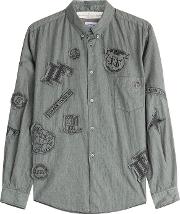 Button Down Shirt With Patches