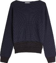 Ribbed Pullover With Cotton, Wool And Cashmere