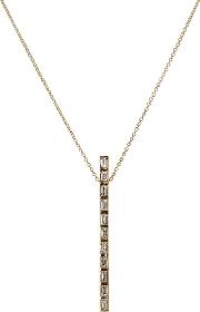 18k Yellow Gold Prince Baguette Pendant With Diamonds