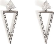 18kt White Gold Bermuda Triangle Earrings With Diamonds 