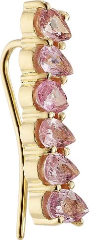 18kt Yellow Gold Ear Cuff With Pink Sapphires