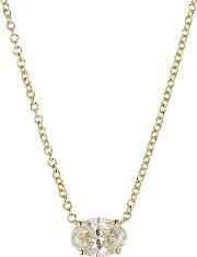 Pear Cut Diamond Necklace In 18k Yellow Gold