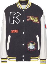 Varsity Jacket With Wool And Leather