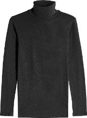Majestic Turtleneck Pullover In Cotton And Cashmere 
