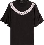 Cotton T Shirt With Sequins 