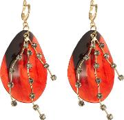Embellished Earrings With Horn