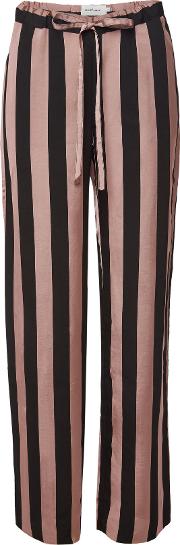 Pyjama Striped Pants With Silk