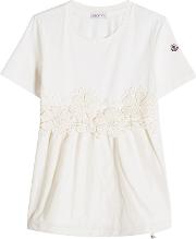 Drawstring Top With Lace
