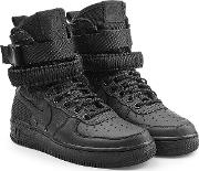 Sf Air Force 1 High Top Sneakers With Leather And Mesh