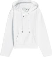 Off White Cotton Hoodie 