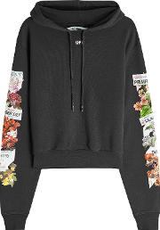 Off White Flower Shop Printed Cotton Hoody