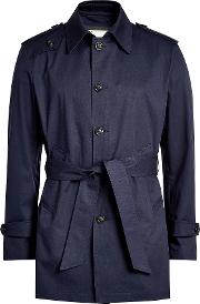 Short Trench Coat With Cotton 