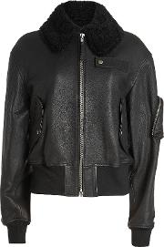 Leather Jacket With Shearling