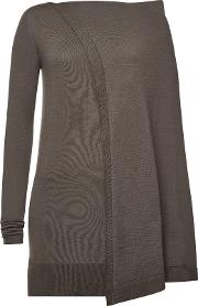 Knit Cashmere Tunic With Cape Detail