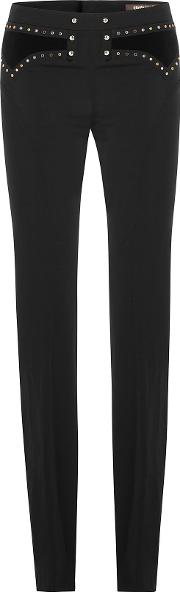 Bootcut Pants With Stud Embellishment