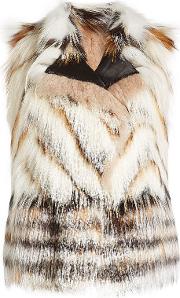 Vest With Mink, Fox And Raccoon Fur