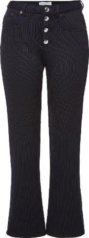 Striped Pants With Wool And Cotton