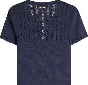 Knit Top With Lace Detail