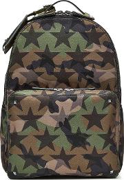 Camustars Printed Backpack With Leather
