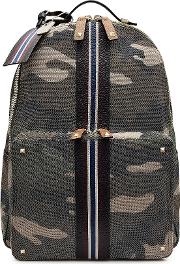 Rockstud Canvas And Leather Backpack 